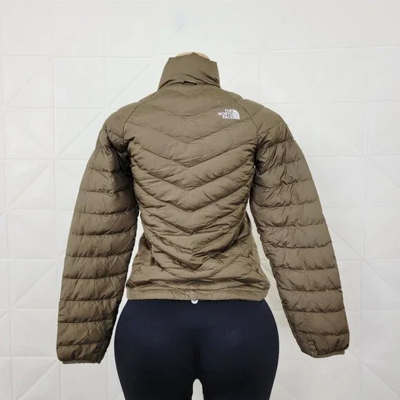The North Face Women's Army Green Flare 550 Down Quilted Puffer Jacket Size S - Picture 5 of 9